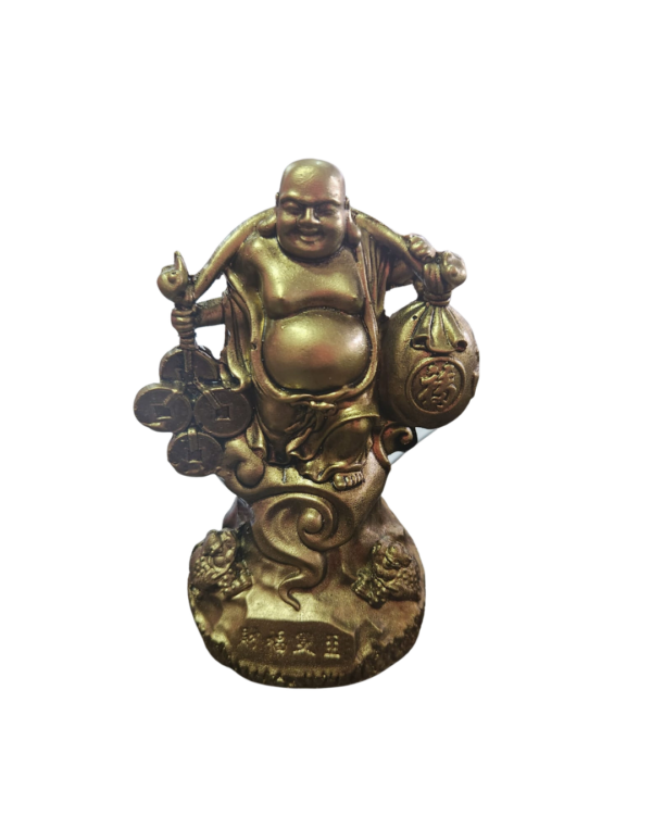 Buda Dorado con Monedas Resina - Image 1
