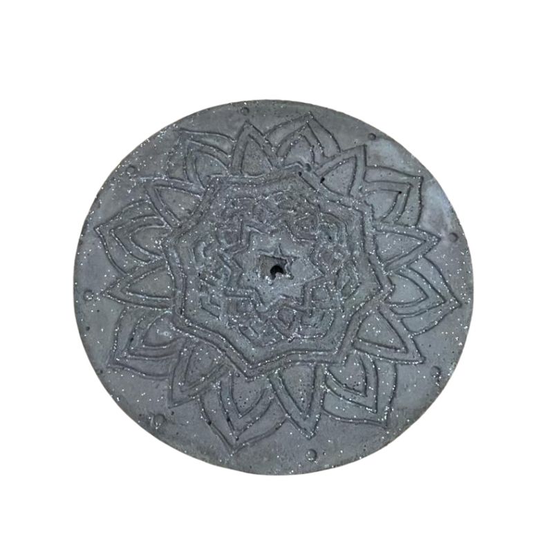 productos (32) Porta sahumerio de cemento Mandala - Image 1