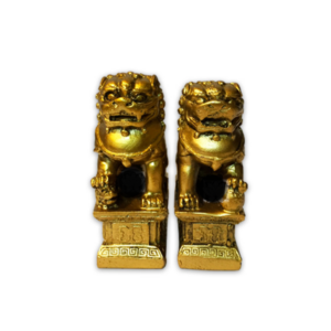 Pareja de Perro fu resina 10cm