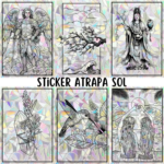 Sticker ATRAPA SOL negro x unidad