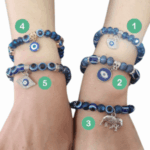 Pulsera mostacillas de cristal ojo turco