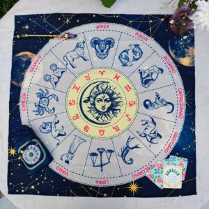 MAGICA Paño+Bolsita horoscopo azul 70x70cm