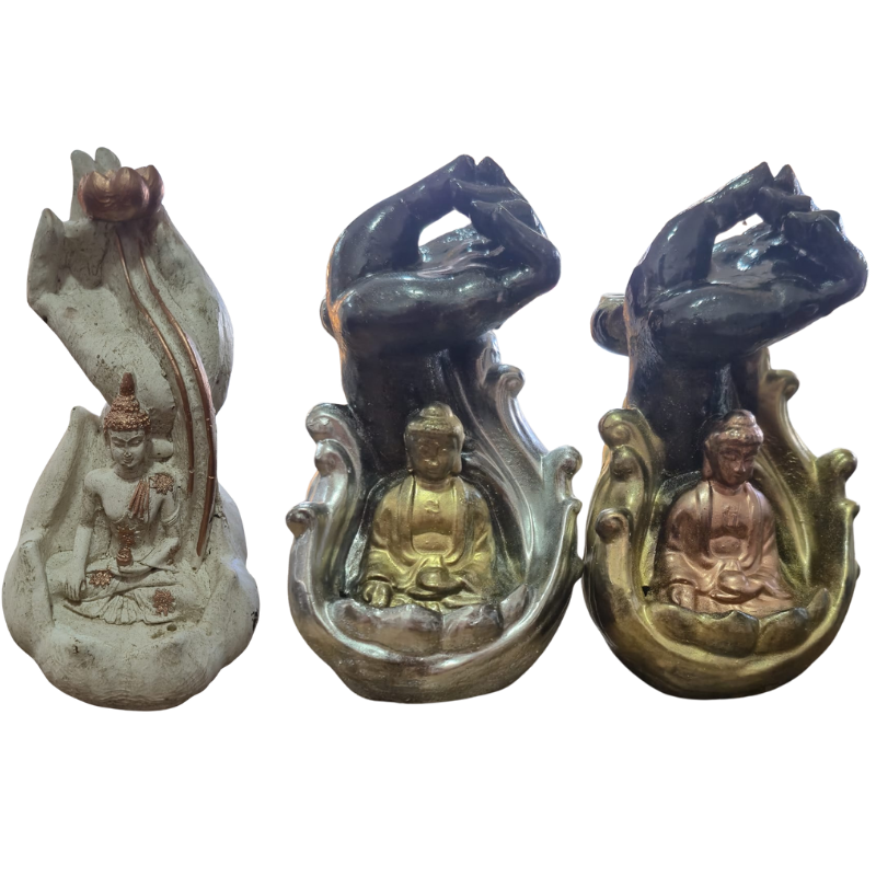 productos (76) Cascada de humo GRANDE mano con loto - Image 1