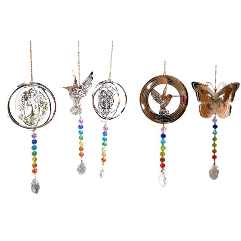 productos (16) Colgante de viento 10cm con tira atrapasol - Image 1