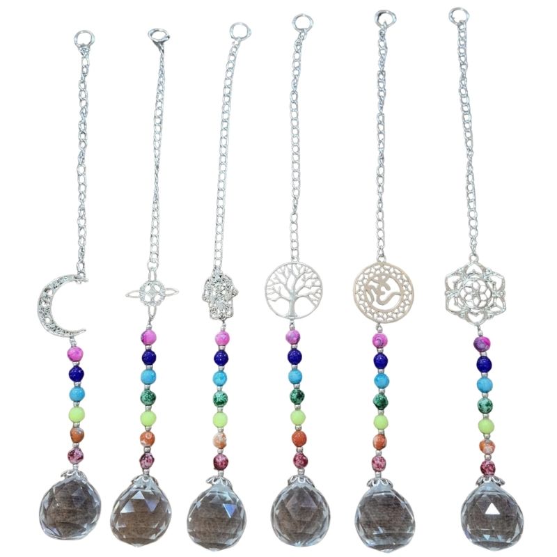 productos (36) Colgante Atrapa sol CADENA 7 chakras 30cm - Image 1